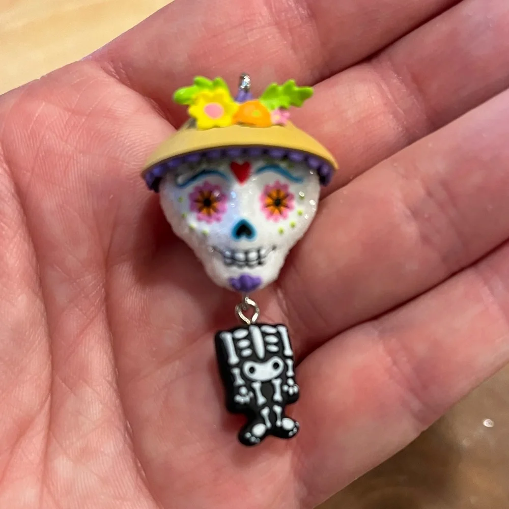 Hallmark Keepsake Sweet Sugar Skull Ornament 2022 Artist Sharon Visker EUC